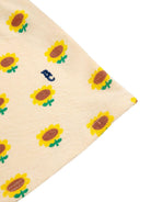 Shorts in cotone per bambina Bobo Choses beige con stampa girasole - Rubino Kids