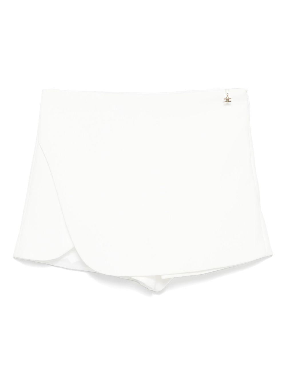 Shorts in crêpe per bambina Elisabetta Franchi La Mia Bambina bianco con fodera integrale - Rubino Kids