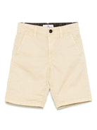 Shorts in gabardine per bambino Stone Island Junior beige con passanti - Rubino Kids