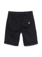 Shorts in gabardine per bambino Stone Island Junior blu con passanti - Rubino Kids