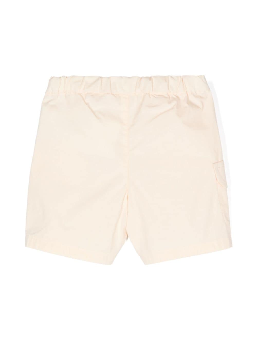 Shorts in popeline con logo ricamato - Rubino Kids