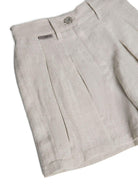 Shorts in tela per bambina Brunello Cucinelli Kids grigio con glitter - Rubino Kids