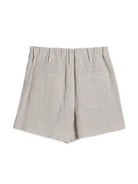 Shorts in tela per bambina Brunello Cucinelli Kids grigio con glitter - Rubino Kids
