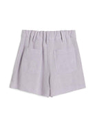 Shorts in tela per bambina Brunello Cucinelli Kids Lilla con glitter - Rubino Kids