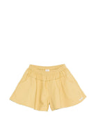 Shorts Mazena per bambina Donsje gialli con vita elasticizzati - Rubino Kids