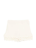 Shorts Mekylana per neonata Louise Misha bianco con bordo a smerlo - Rubino Kids