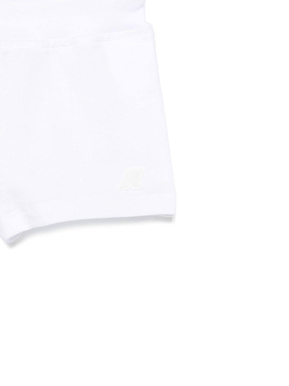 Shorts Noisette per neonato K Way Kids bianco con logo in gomma - Rubino Kids