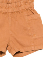 Shorts Nougat per neonato Bonpoint marroni con vita elasticizzata - Rubino Kids