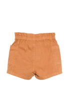 Shorts Nougat per neonato Bonpoint marroni con vita elasticizzata - Rubino Kids