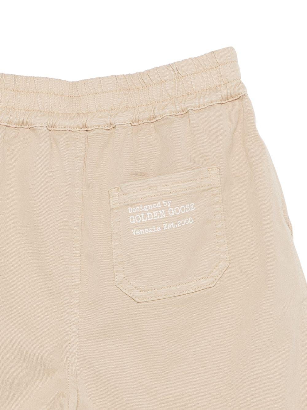 Shorts Peleppe per bambino Golden Goose Kids beige con coulisse in vita - Rubino Kids
