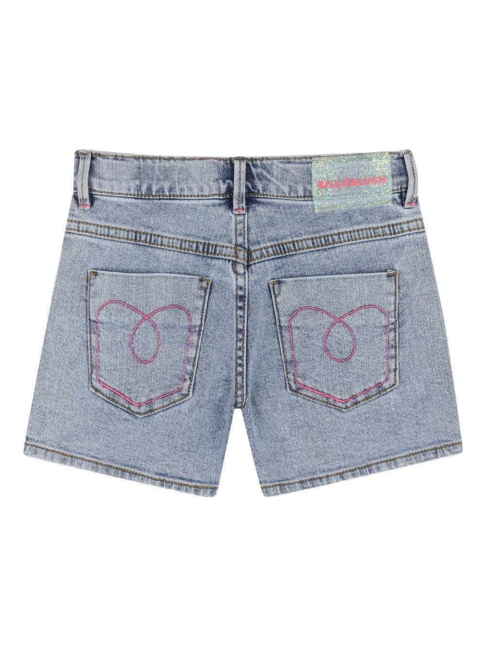 Shorts per bambina Billieblush azzurro con paillettes - Rubino Kids