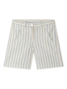 Shorts per bambina Bonpoint azzurro a righe - Rubino Kids