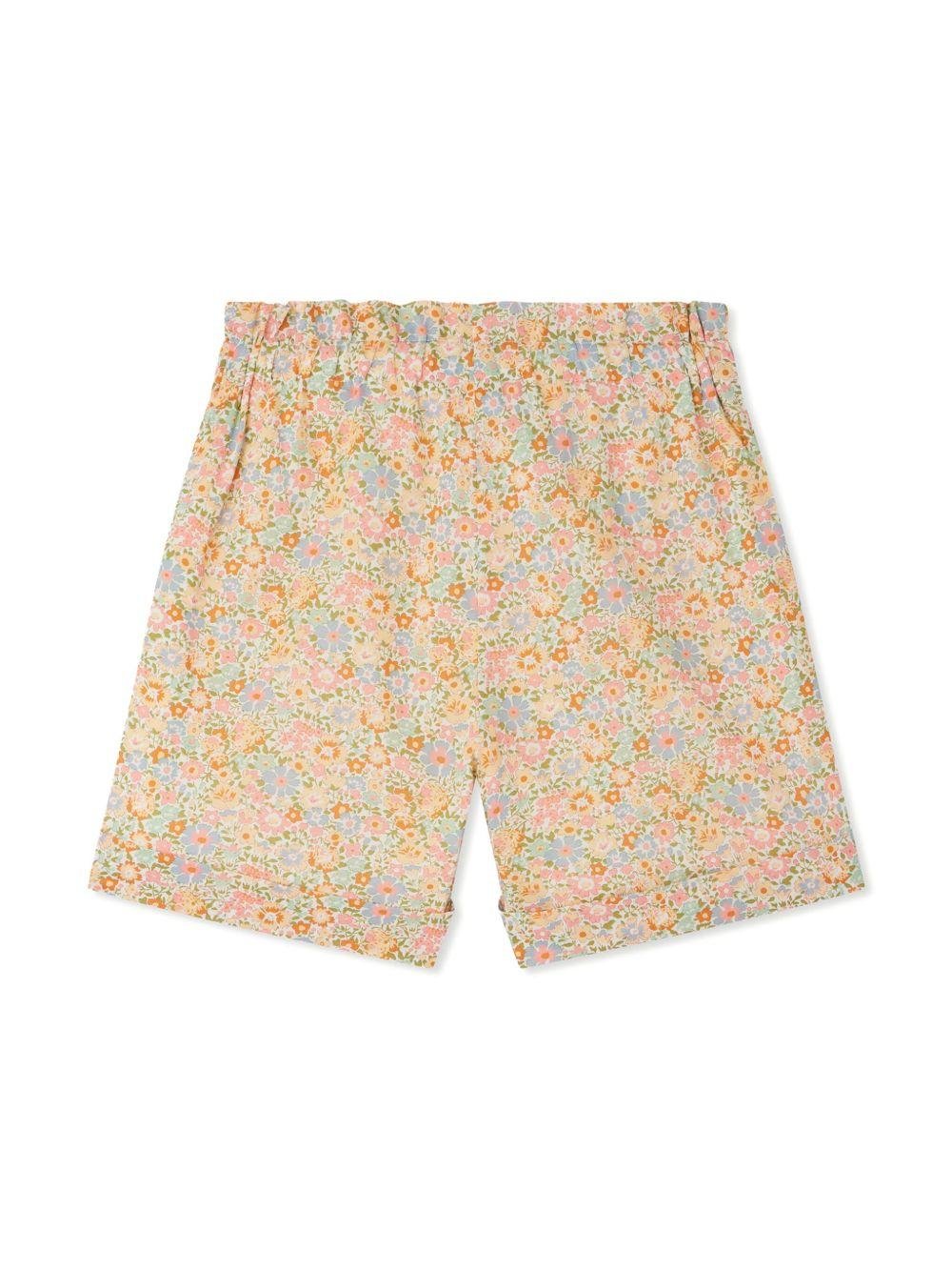 Shorts per bambina Bonpoint Elmie multicolore con stampa a fiori - Rubino Kids