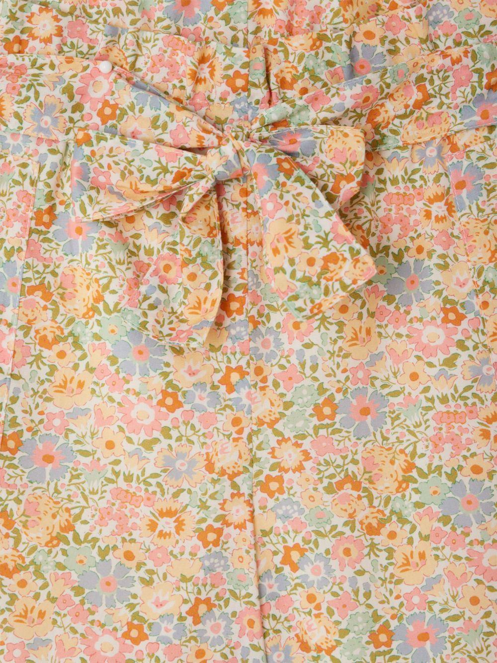 Shorts per bambina Bonpoint Elmie multicolore con stampa a fiori - Rubino Kids