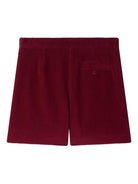 Shorts per bambina Bonpoint rossi con texture a coste - Rubino Kids