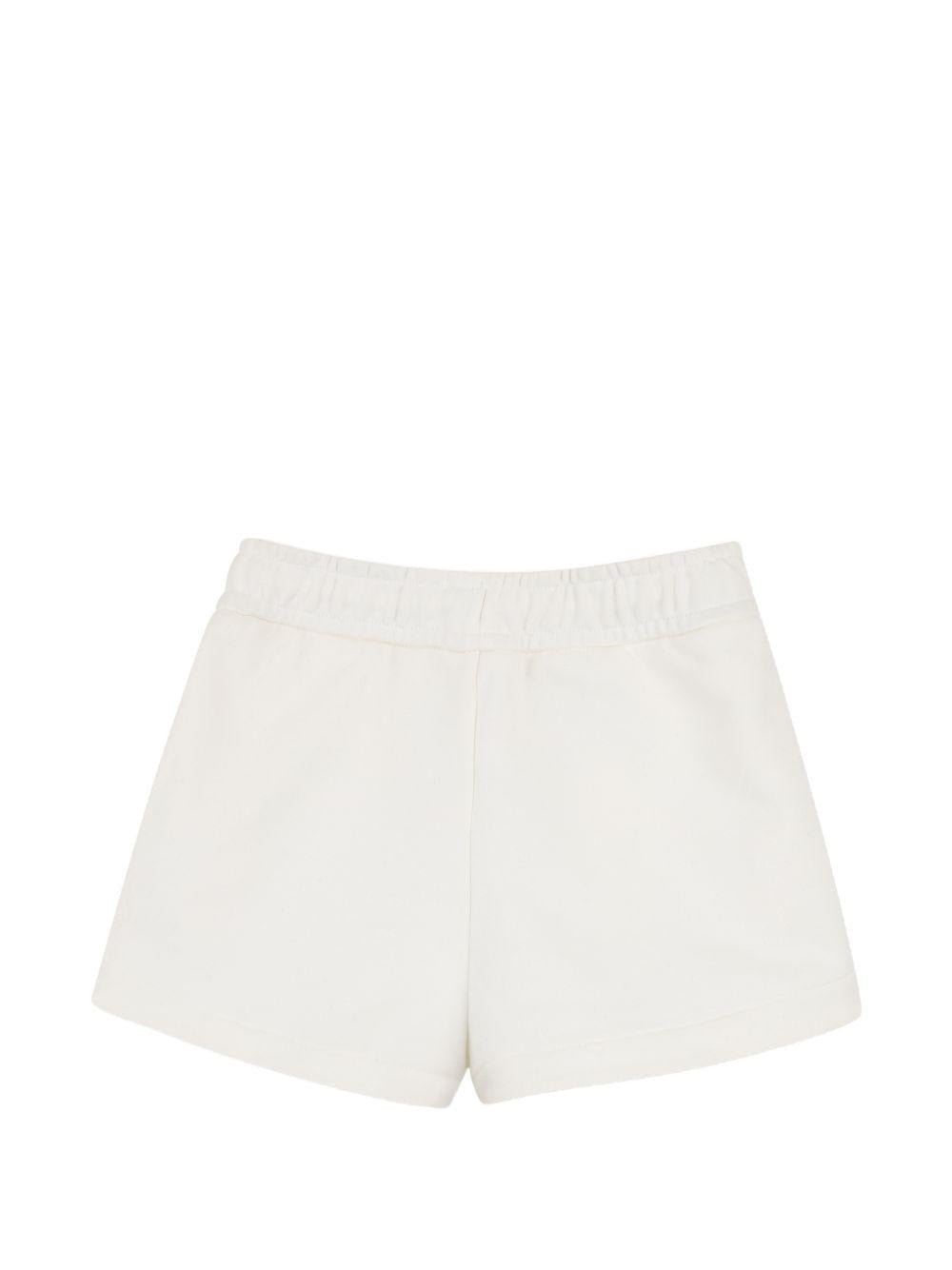 Shorts per bambina Chloé Kids bianco con coulisse - Rubino Kids