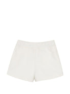Shorts per bambina Chloé Kids bianco con coulisse - Rubino Kids