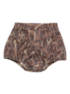 Shorts per bambina Douuod Kids marrone con stampa camouflage - Rubino Kids