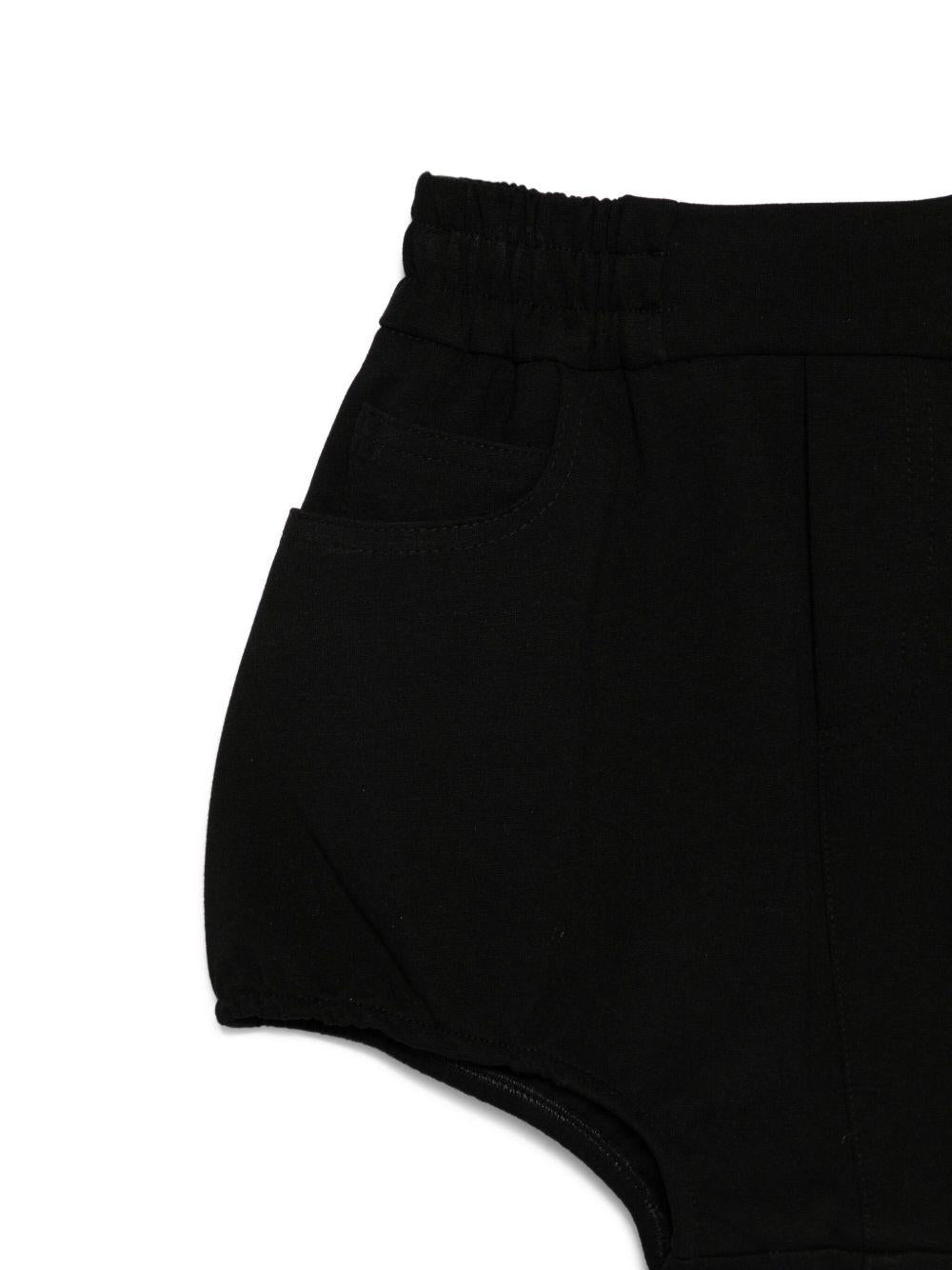 Shorts per bambina Douuod Kids nero con vita elasticizzata - Rubino Kids