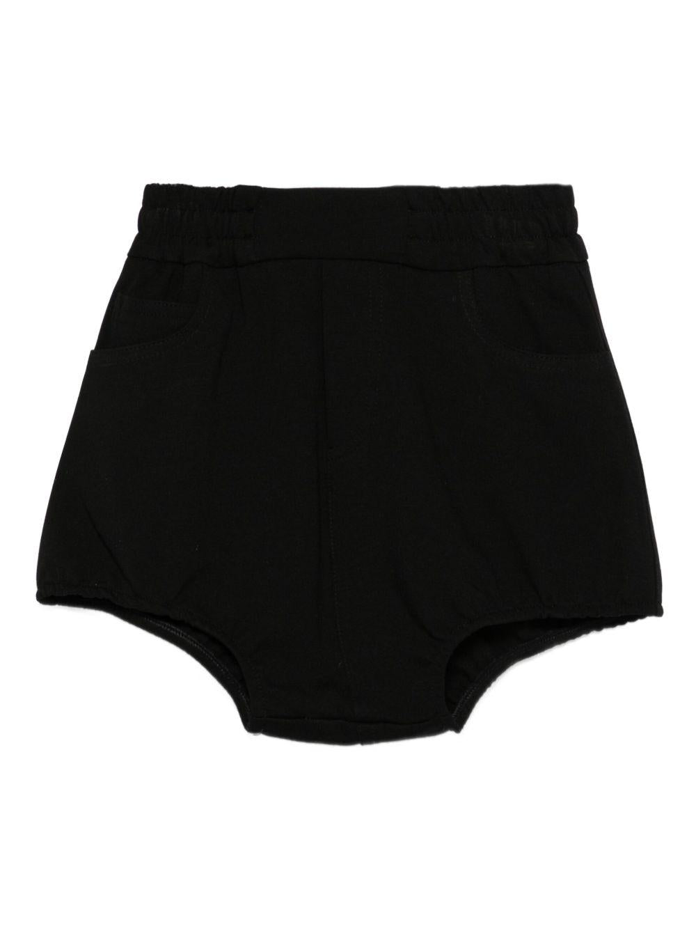 Shorts per bambina Douuod Kids nero con vita elasticizzata - Rubino Kids