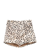 Shorts per bambina Elisabetta Franchi La Mia Bambina beige con stampa animalier - Rubino Kids