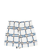 Shorts per bambina Elisabetta Franchi La Mia Bambina bianco con motivo grafico - Rubino Kids