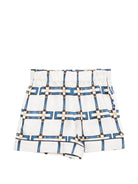 Shorts per bambina Elisabetta Franchi La Mia Bambina bianco con motivo grafico - Rubino Kids