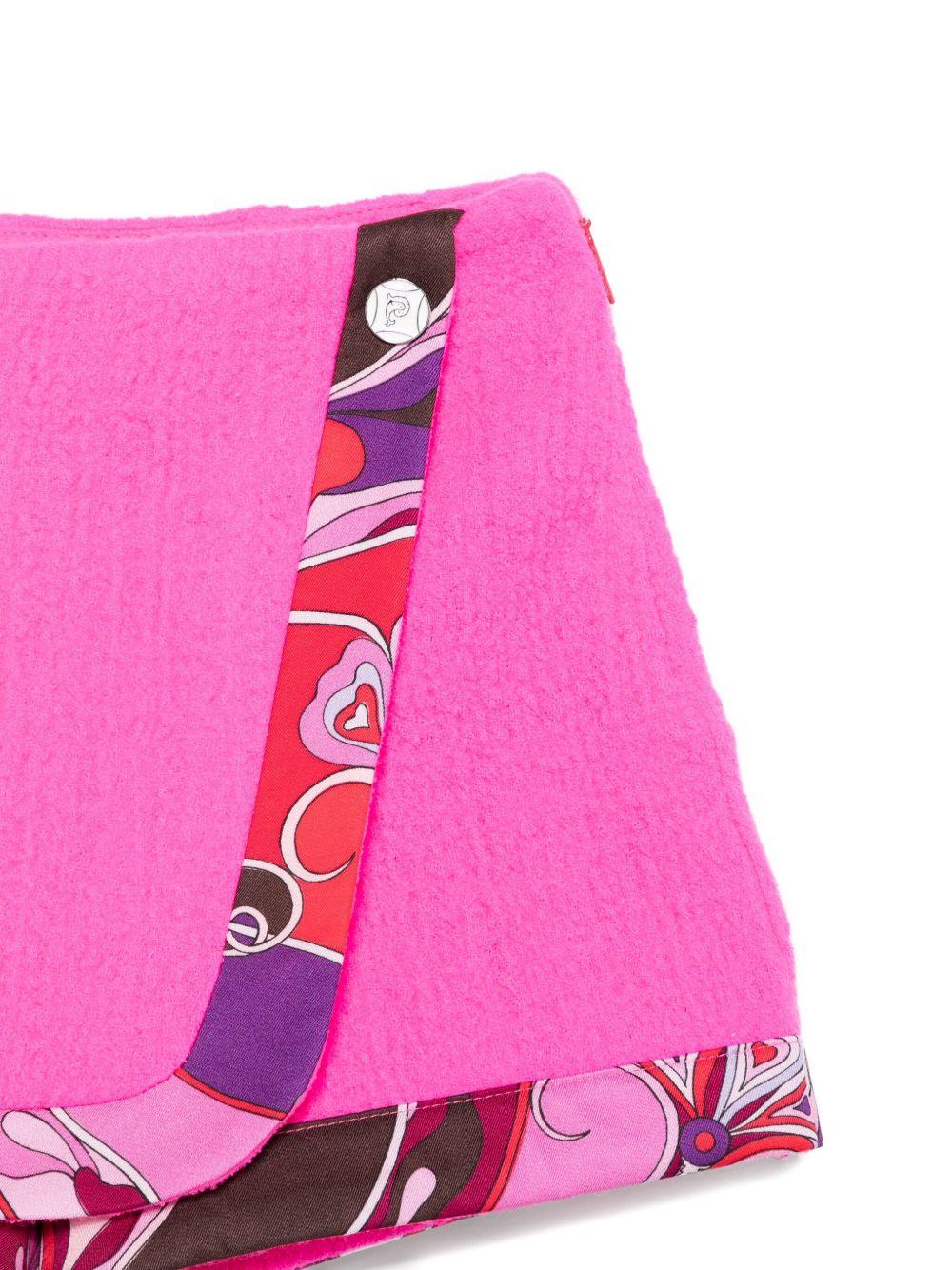 Shorts per bambina Emilio Pucci Junior fucsia con chiusura con bottoni - Rubino Kids