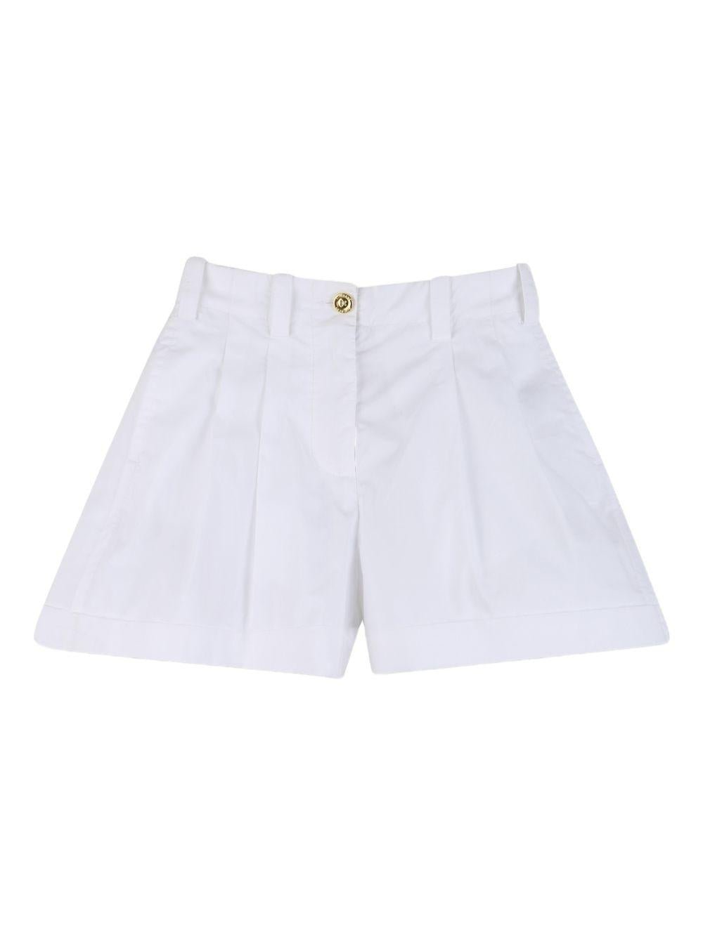 Shorts per bambina Givenchy Kids bianco con pieghe - Rubino Kids