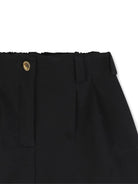 Shorts per bambina Givenchy Kids nero con passanti per cintura - Rubino Kids