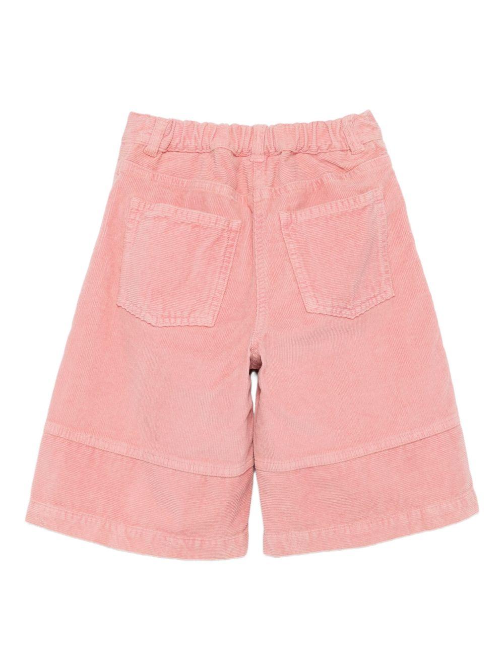 Shorts per bambina Il Gufo con pannelli in velluto a coste - Rubino Kids