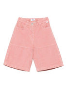 Shorts per bambina Il Gufo con pannelli in velluto a coste - Rubino Kids