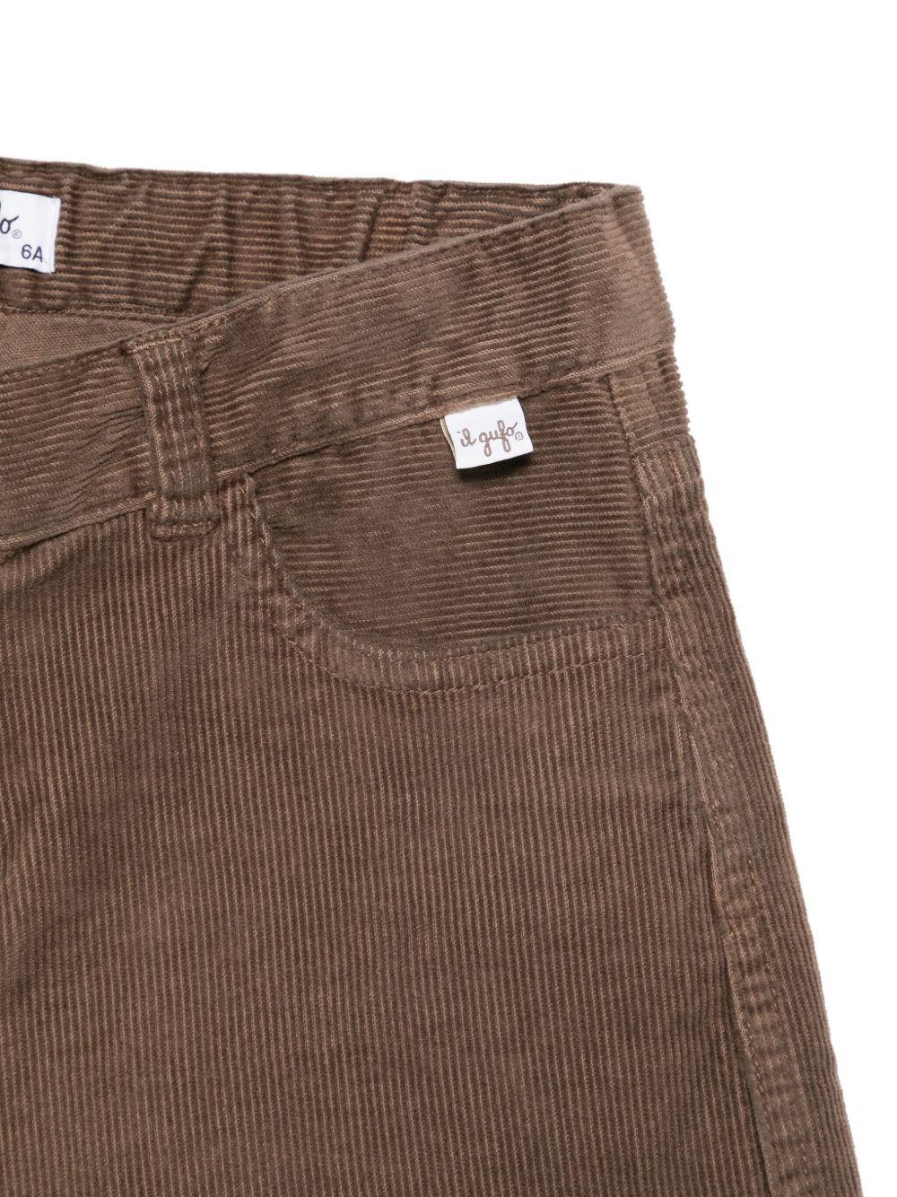 Shorts per bambina Il Gufo marrone in velluto a coste - Rubino Kids