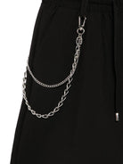 Shorts per bambina John Richmond Junior nero con applicazione logo - Rubino Kids