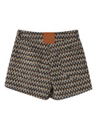 Shorts per bambina Lanvin Enfant multicolore con motivo a chevron - Rubino Kids