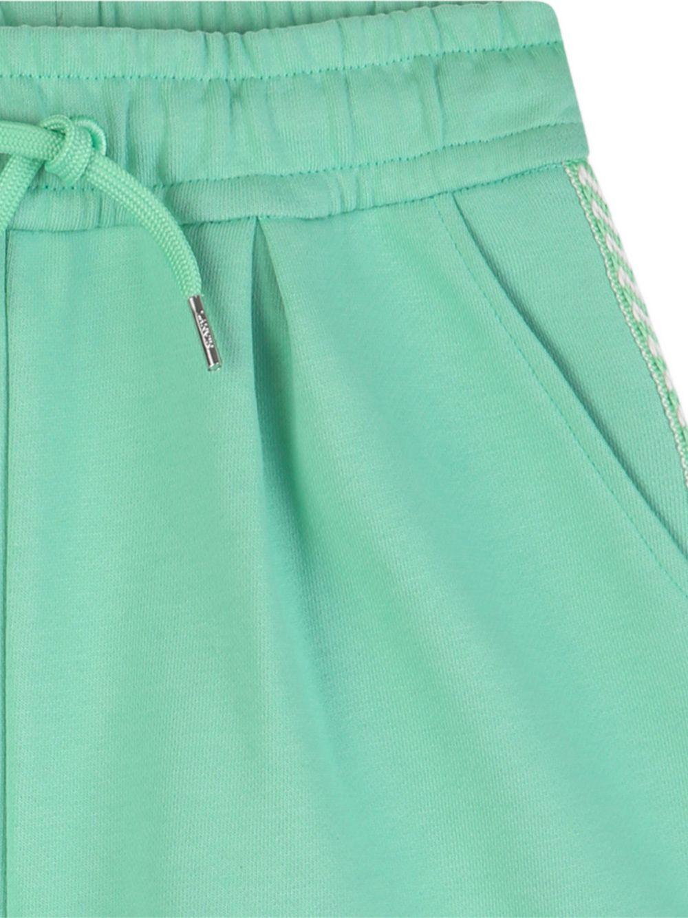 Shorts per bambina Lanvin Enfant verde con dettaglio decorativo - Rubino Kids