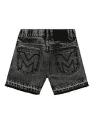 Shorts per bambina Marc Jacobs Kids in denim grigio con decorazione - Rubino Kids