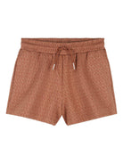 Shorts per bambina Michael Kors Kids marrone con coulisse - Rubino Kids