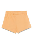 Shorts per bambina Mini Rodini beige con stampa grafica sul davanti - Rubino Kids