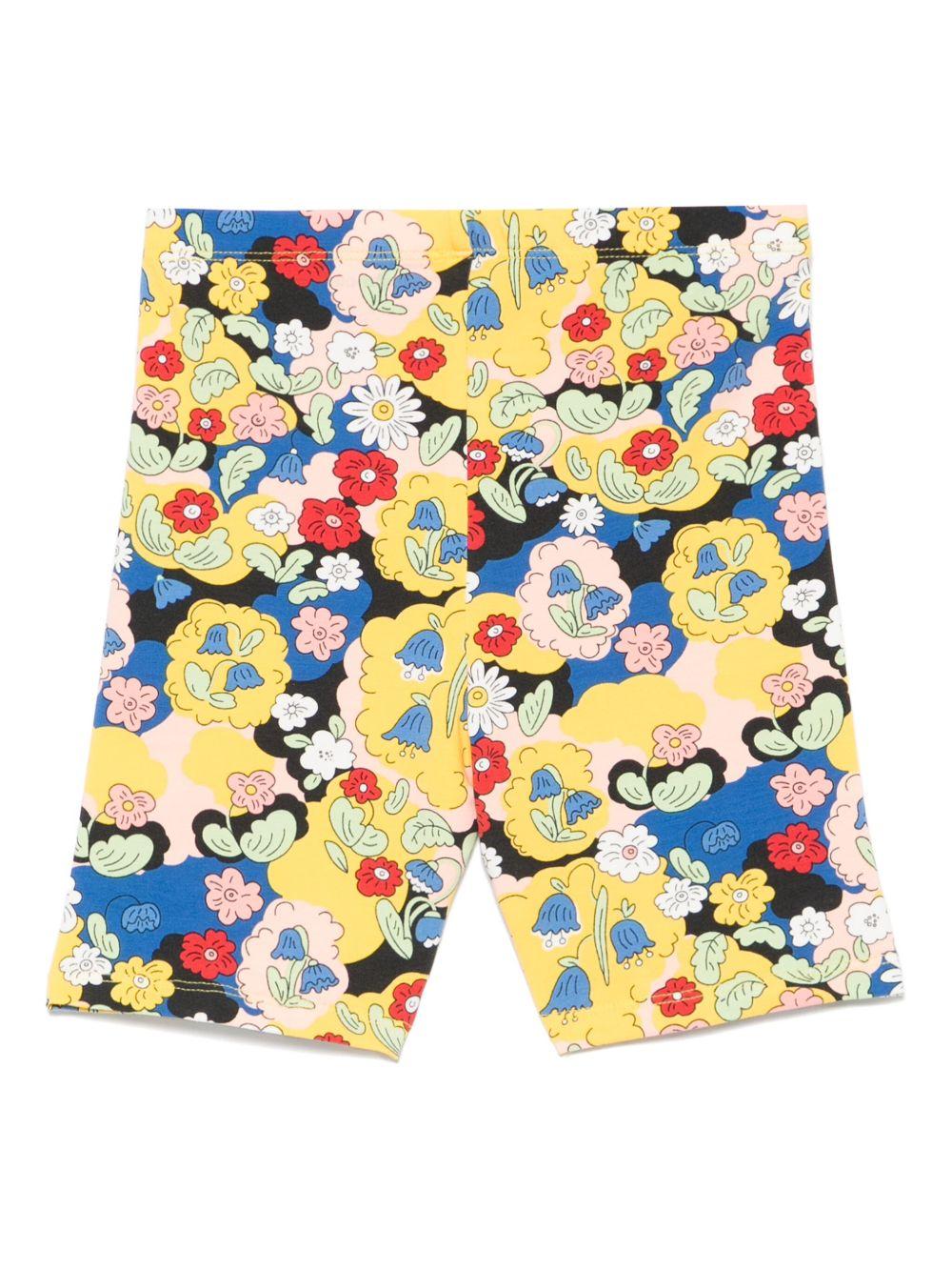 Shorts per bambina Mini Rodini multicolor con stampa floreale e elastico in vita - Rubino Kids