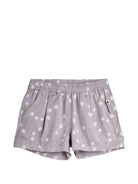 Shorts per bambina Mini Rodini viola con stampa stelle all - over - Rubino Kids