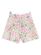Shorts per bambina Monnalisa animalier con stampa a fiori - Rubino Kids