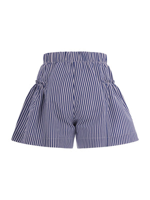 Shorts per bambina Monnalisa blu con motivo a righe