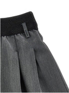 Shorts per bambina Monnalisa grigi con effetto stropicciato - Rubino Kids