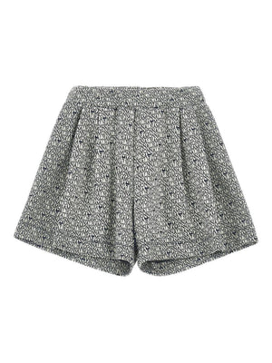 Monnalisa black shorts for girls with monogram print