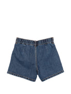 Shorts per bambina Moschino Kids denim con logo ricamato - Rubino Kids