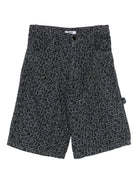 Shorts per bambina MSGM Kids grigi con stampa leopardata - Rubino Kids
