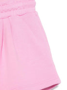 Shorts per bambina MSGM Kids rosa in cotone con logo - Rubino Kids