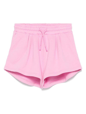 Shorts per bambina MSGM Kids rosa in cotone con logo