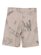 Shorts per bambina MSMG Kids marroni con stampa graffiti - Rubino Kids